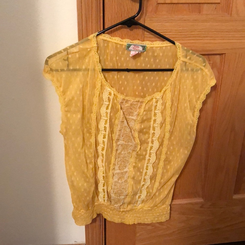 Yellow Lace Top